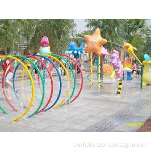 outdoor Children Water amusement park equipment Rainbow rin